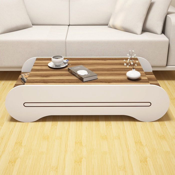 Hanah Home Mesa de Centro Cool - Nogal y Blanco